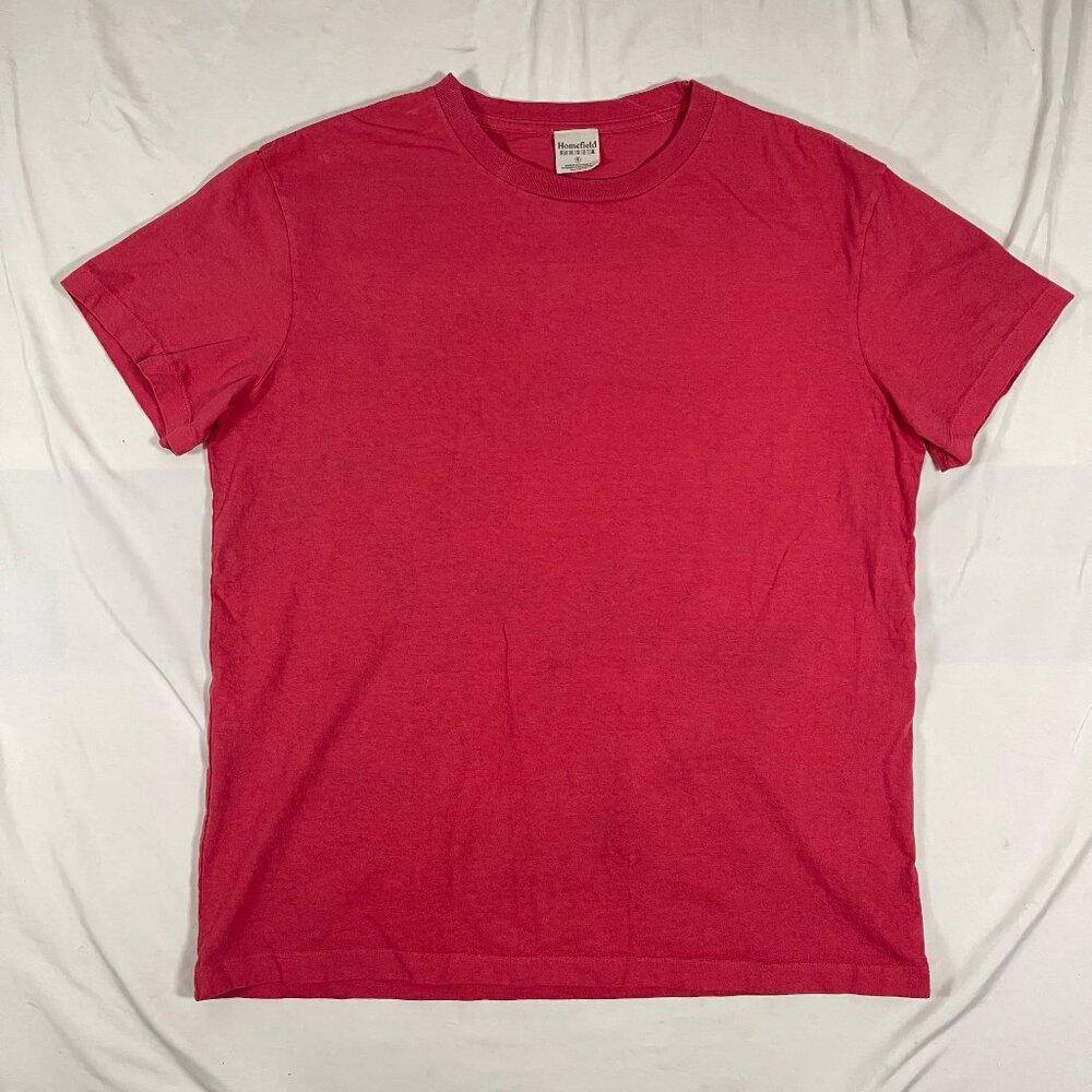 Homefield Core Collection Heavyweight Tee Red Adult XL Vintage Fit 100% Cotton
